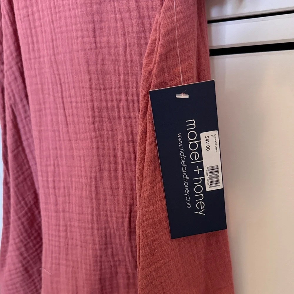 NWT Girls Ruffled Collar Dress in Dusty Rose